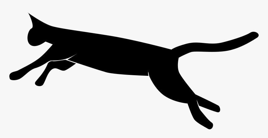Domestic Short-haired Cat Kitten Download Jumping - Running Black Cat Clipart, HD Png Download