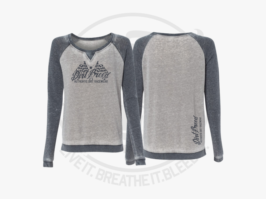 Dirtbreed Ladies Checkered Flag Zen Crewneck Cement - Quidditch, HD Png Download