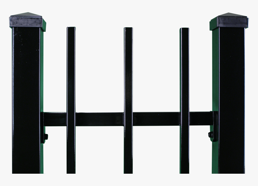 Extended Picket Iron Fence - Gate, HD Png Download