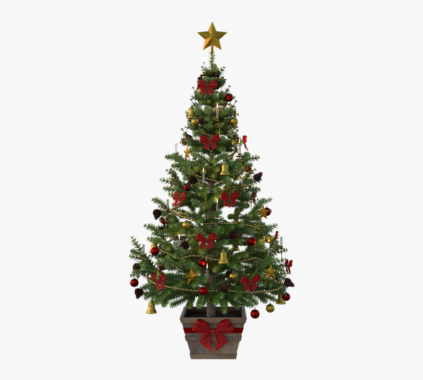 Victorian Christmas Tree Illustration, HD Png Download , Transparent