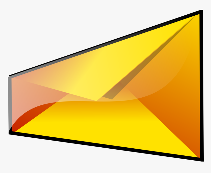 Angle,yellow,orange - Yellow Envelope, HD Png Download