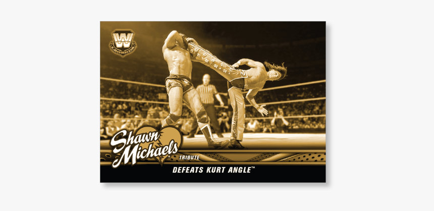 2018 Topps Wwe Heritage Defeats Kurt Angle Shawn Michaels - Poster, HD Png Download