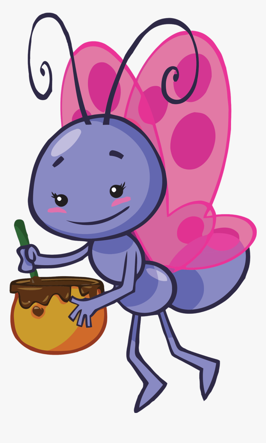 Lil Butterfly Holding A Pot - Mariposita Gallina Pintadita Vector, HD Png Download