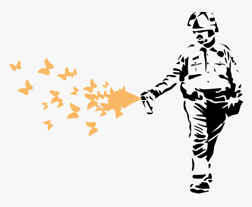 Banksy Png Transparency , Png Download - Pepper Spray Cop Banksy, Transparent Png