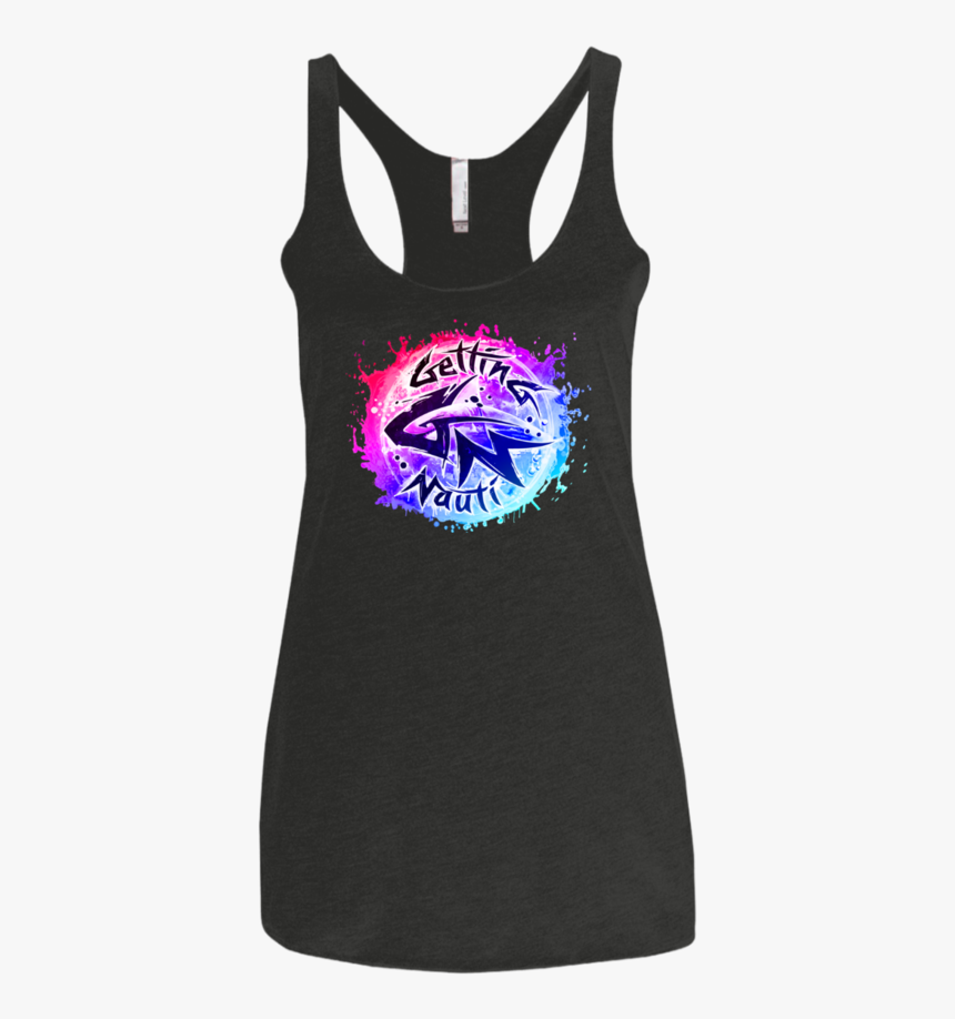 Pink & Blue Splash Ladies - Sleeveless Shirt, HD Png Download