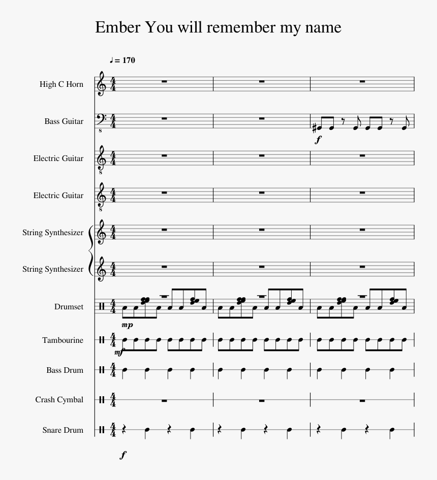 Danny Phantom Bass Sheet, HD Png Download