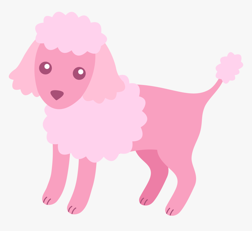 Miniature Poodle Toy Poodle Puppy Clip Art - Dog Clip Art Pink, HD Png Download