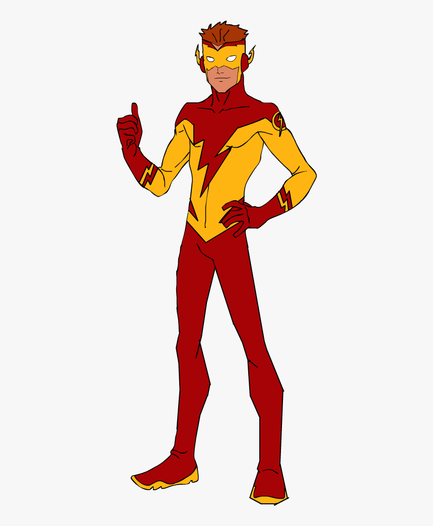 Kid Flash Png Free Download - Wally West Young Justice Costume, Transparent Png