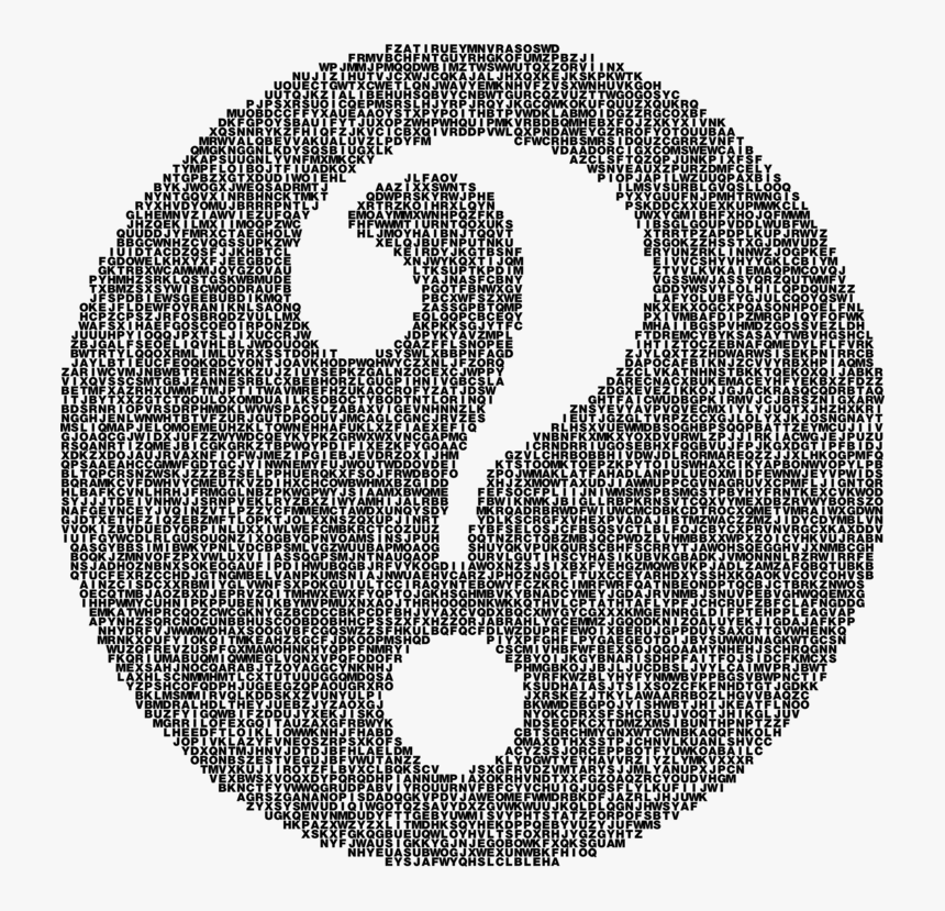 Circle,symbol,number - Question Mark In The Negative, HD Png Download