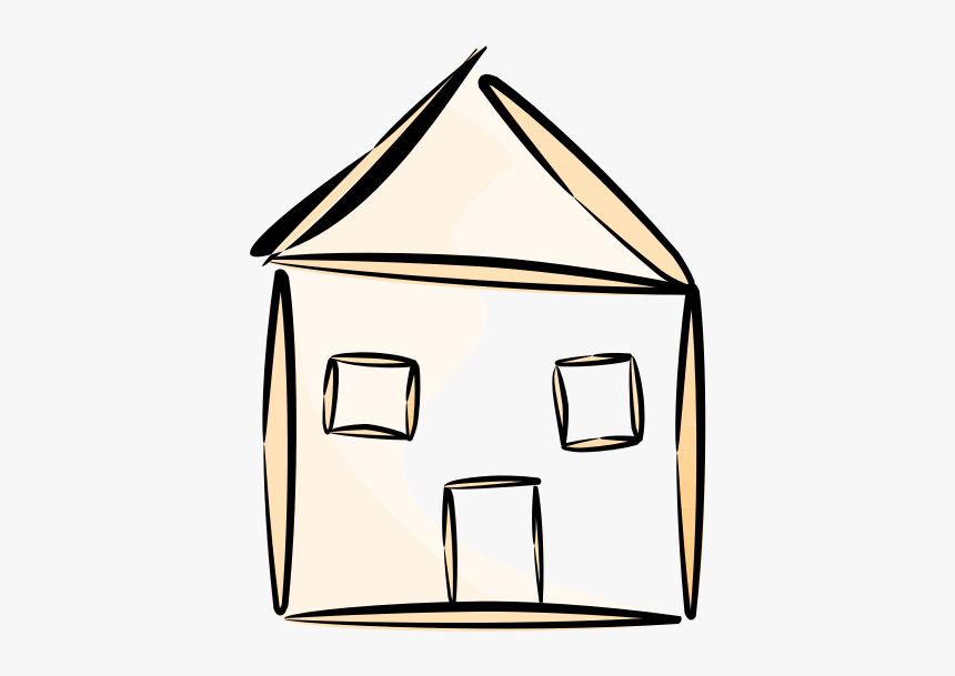 House Vector Drawing - House Outline Clipart, HD Png Download