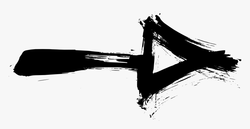 White Arrow Transparent Watercolor, HD Png Download