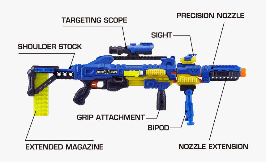 Zuru Xshot Ninja Justice Blaster, HD Png Download
