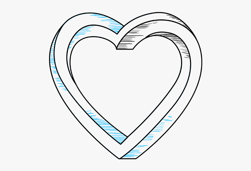 How To Draw Impossible Heart - Heart, HD Png Download