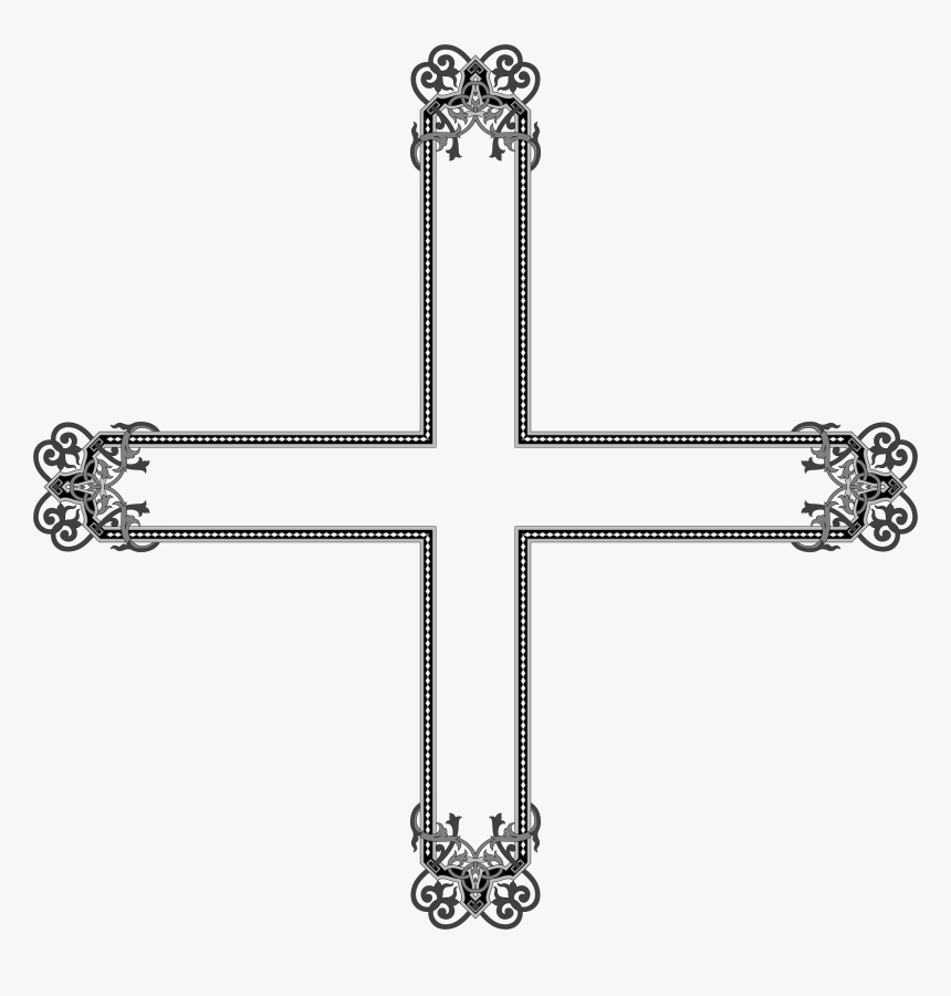 Floral Big Image Png - Christian Cross, Transparent Png