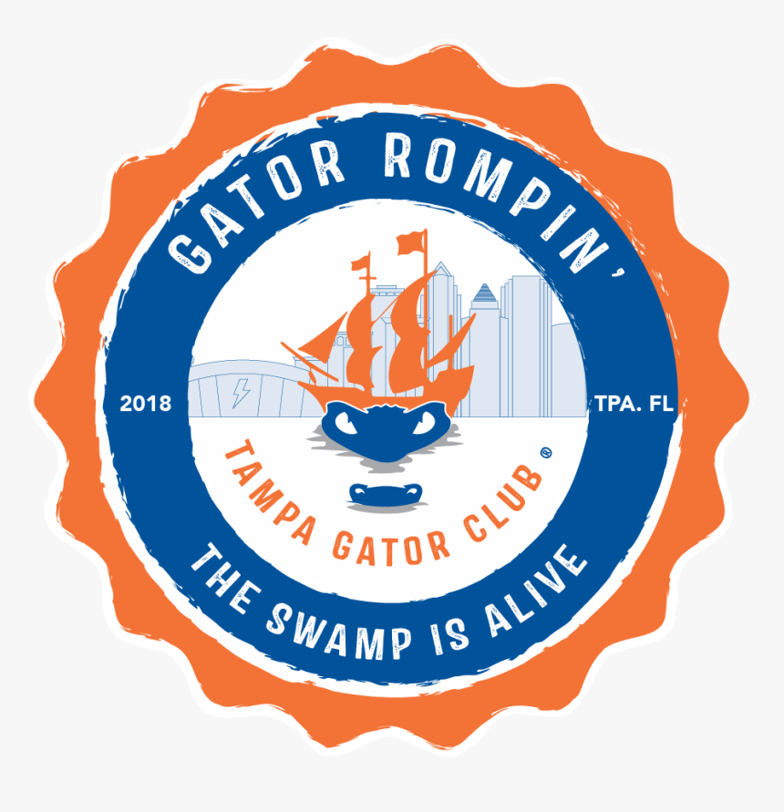 Tgc Gator Rompin Logo Orange Web - University Of Florida Alumni Association, HD Png Download