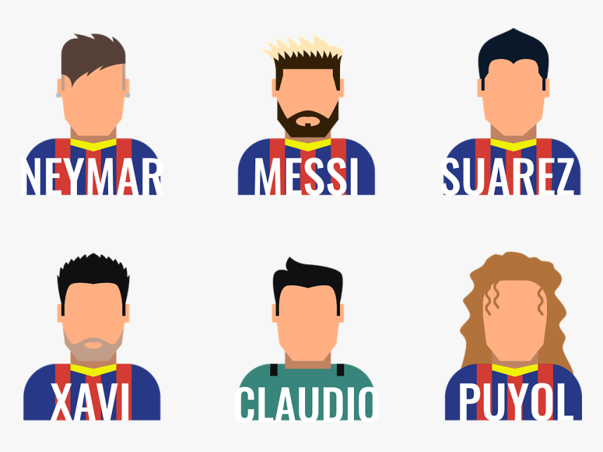 Jugadores Del Barcelona Animados, HD Png Download