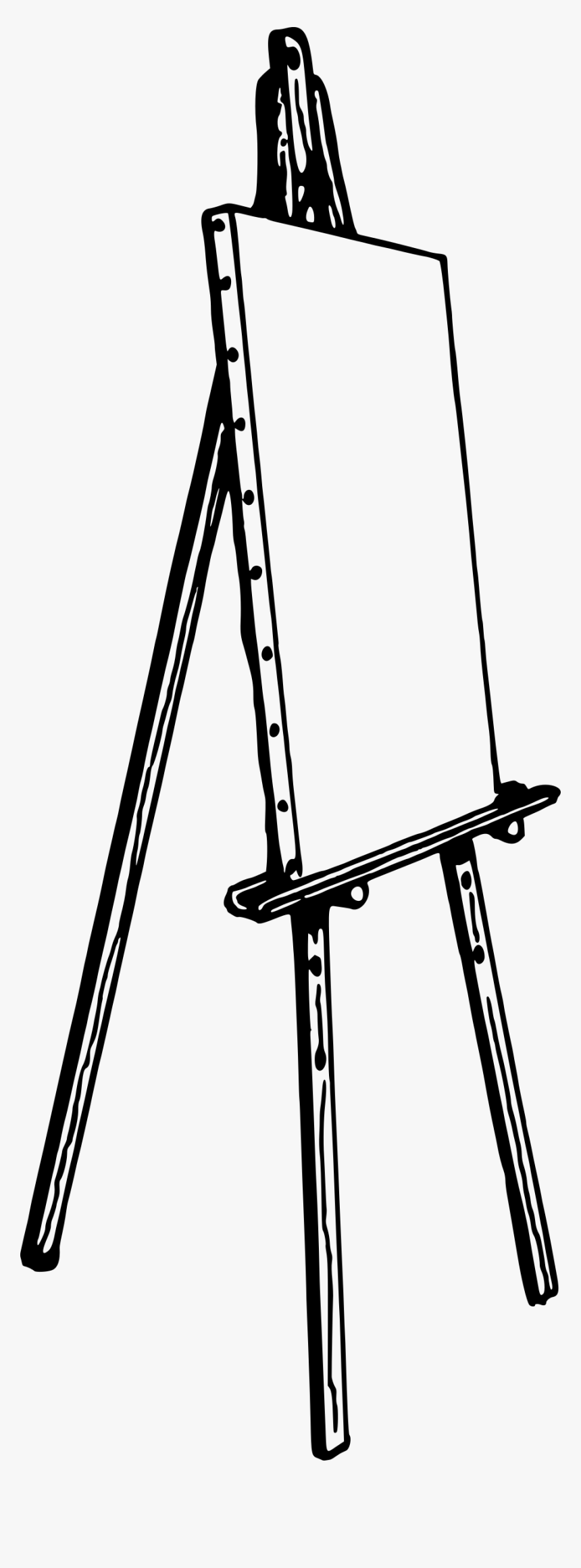 Icons Png Free Downloads - Clip Art Black And White Easel, Transparent Png