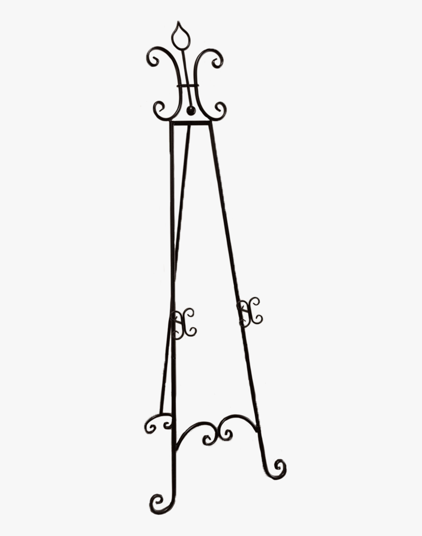 Large Black Metal Easel - Line Art, HD Png Download