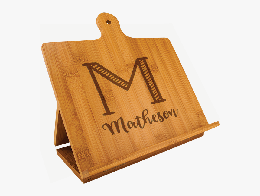 Casual Monogram Paddle Chef S Easel 
title Casual Monogram - Cookbook Holder, HD Png Download