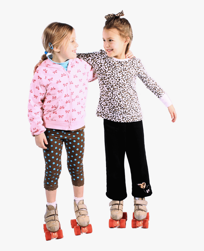 Girls Roller Skating - Kids Roller Skating Png, Transparent Png