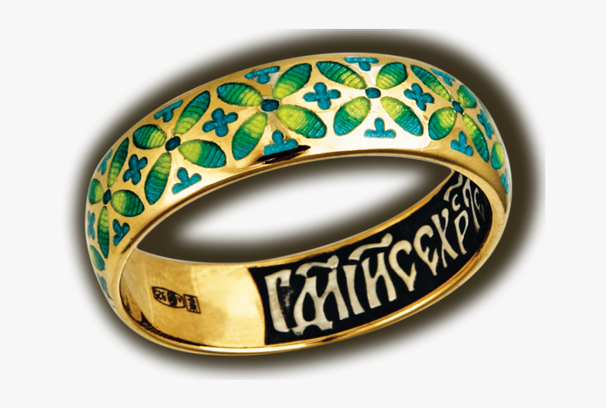 24k Gold Plated Orthodox Ring With Enamel - Ring, HD Png Download