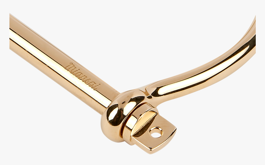 Gold Plated Screw Cuff - Wood, HD Png Download