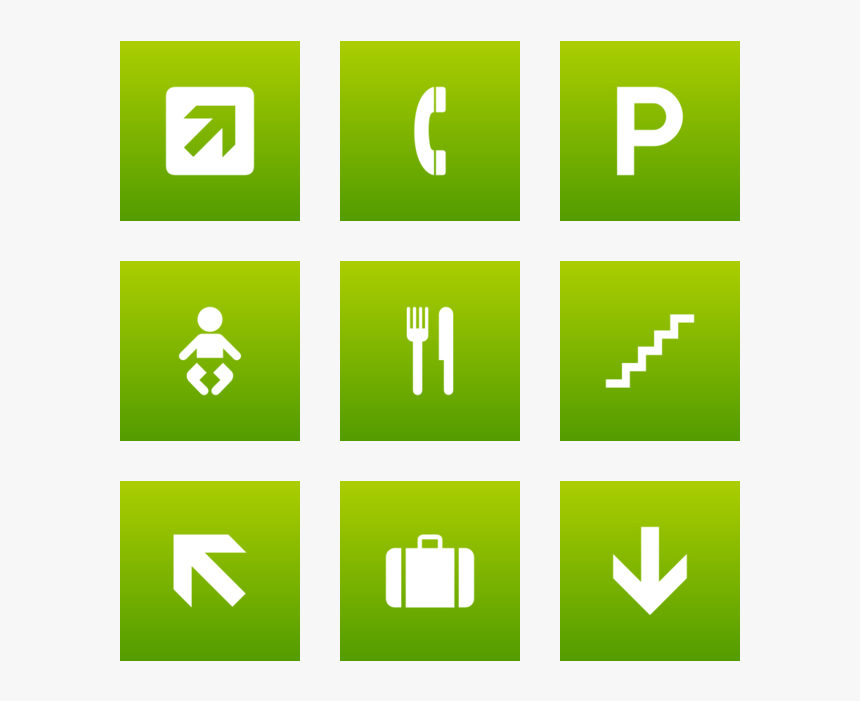 Aiga Icon In Style Flat Square White On Green Gradient, HD Png Download