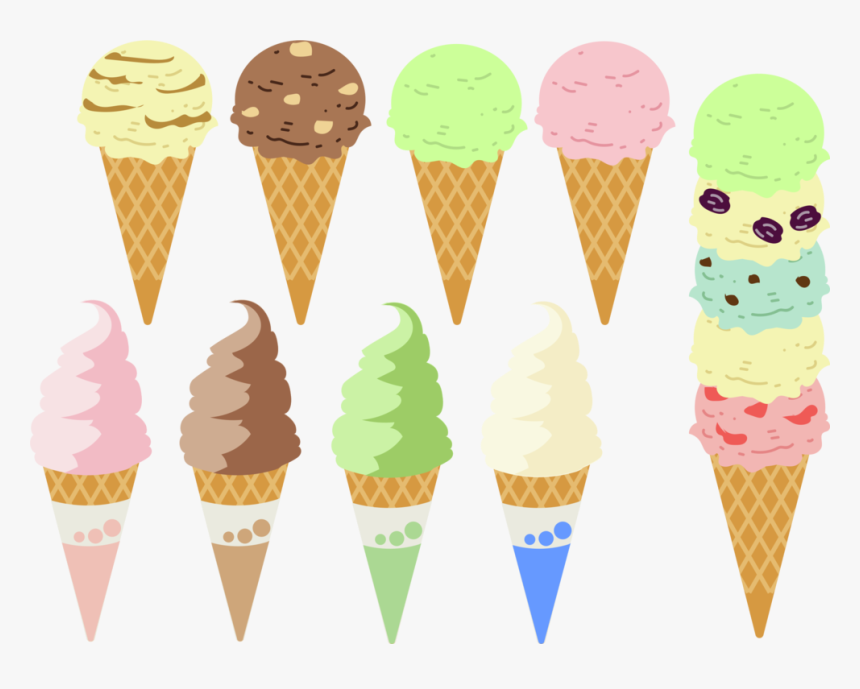 Dairy Product,ice Cream Cone,food - Clipart Ice Cream Cones Png, Transparent Png