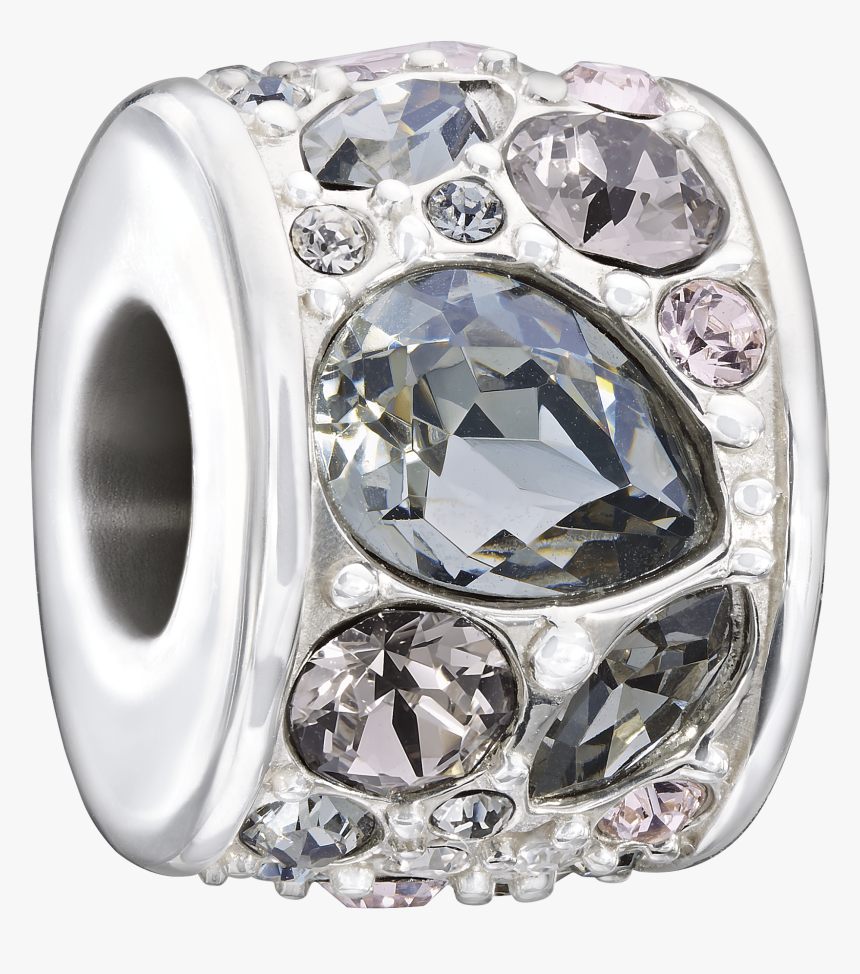 Chamilia Mosaic-smoke & Crystal Swarovski Charm - Pre-engagement Ring, HD Png Download