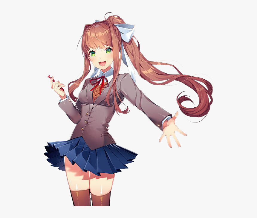Doki Doki Literature Club Sprites Monika , Png Download - Doki Doki Literature Club Monika, Transparent Png
