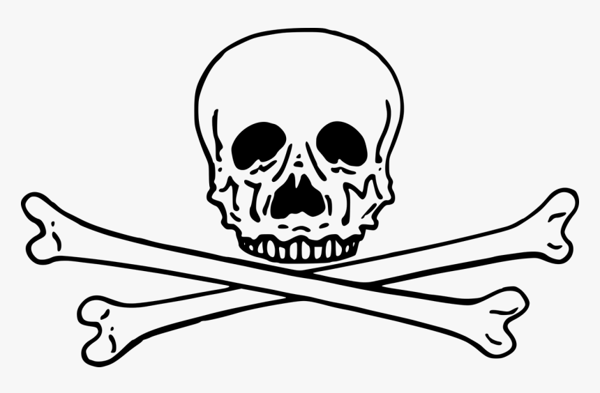 Skull And Crossbones Clip Art - Skull And Cross Bones Png, Transparent Png