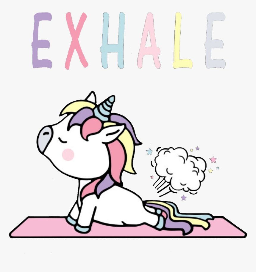 Unicorn Exhale Fart Yoga Freetoedit - Unicorn Exhale, HD Png Download