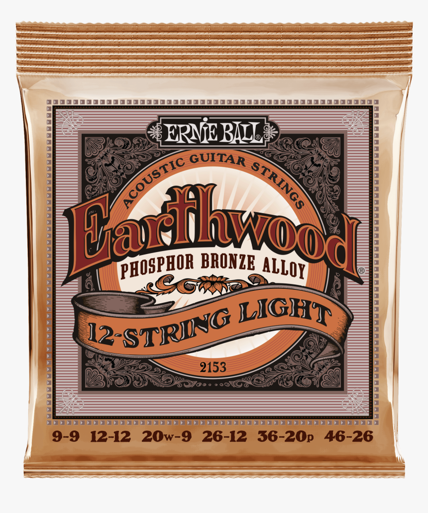 Earthwood 12 String Light Phosphor Bronze Acoustic - Ernie Ball Acoustic 010, HD Png Download