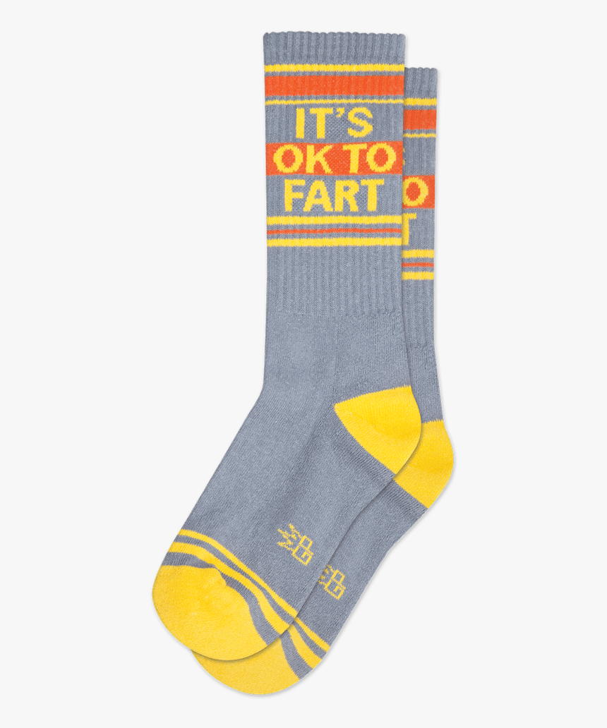 It S Ok To Fart Ribbed Gym Sock 
 Class Lazyload Lazyload, HD Png Download