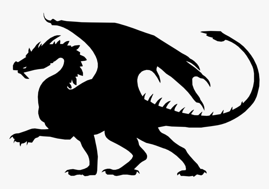 Line Art,wildlife,silhouette - Uab Blazers Football Dragon, HD Png Download