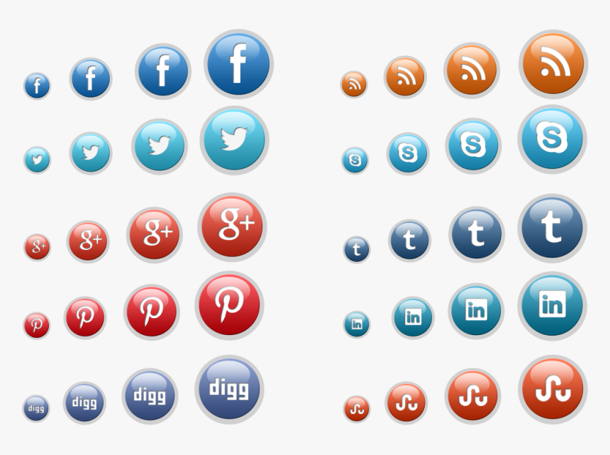 Free Transparent Background Social Media Icons, HD Png Download