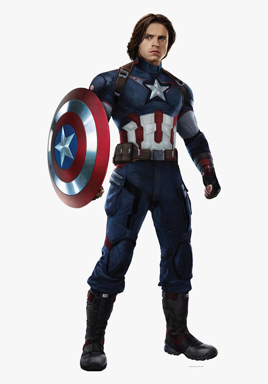 Captain America Bucky Barnes - Captain America Full Body, HD Png Download