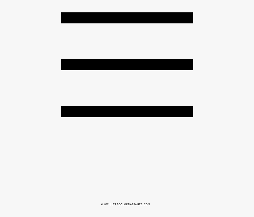 Hamburger Menu Coloring Page - Parallel, HD Png Download