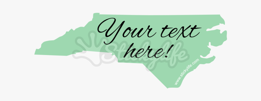 Aqua North Carolina Decal - North Carolina State Shape, HD Png Download