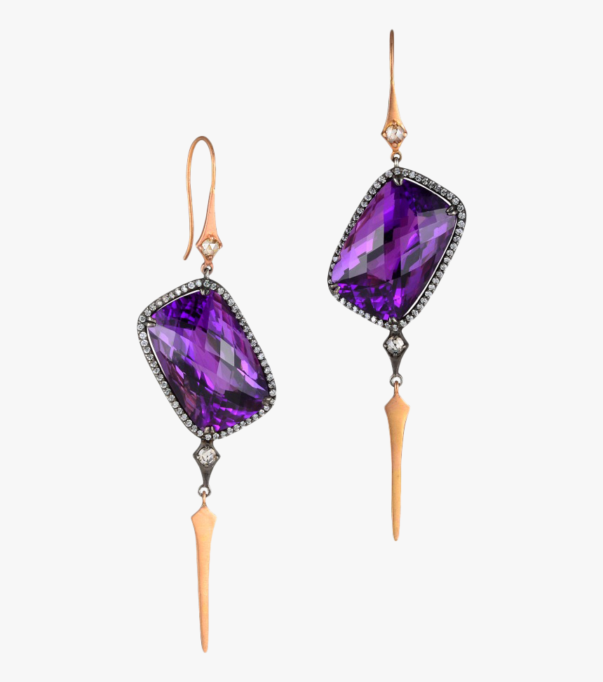 Purple-earring - Earrings, HD Png Download