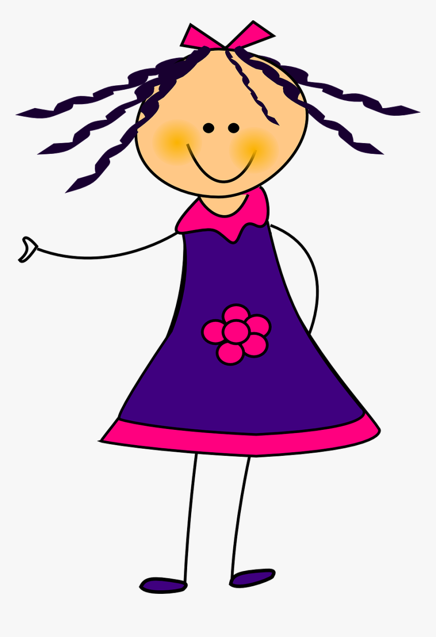 Girl In Dress Clipart, HD Png Download