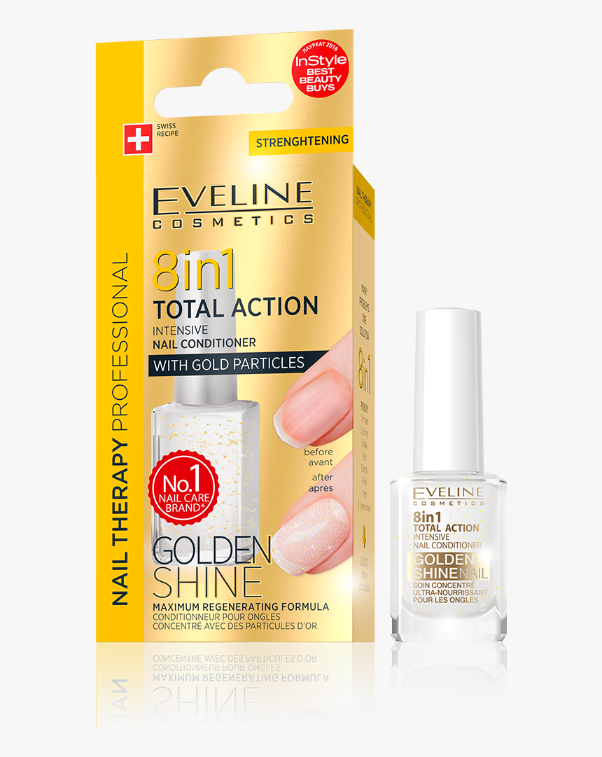 Gold Shine Png - 8 In 1 Eveline Nail Conditioner, Transparent Png