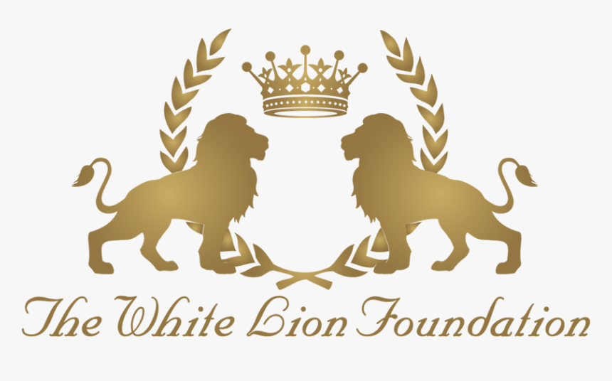 White Lion Foundation Logo 03 Crop - Lion Silhouette, HD Png Download
