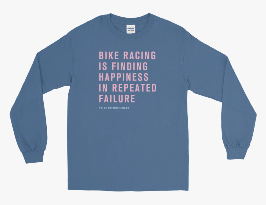 Failure Ls Tee Mockup Front Flat Indigo Blue - Long-sleeved T-shirt, HD Png Download