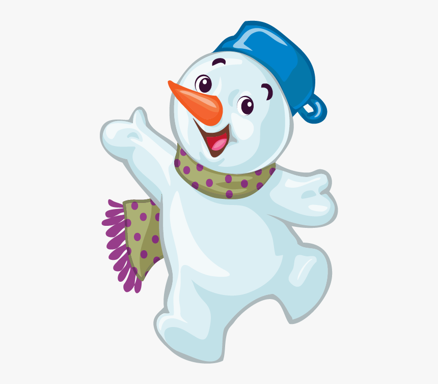 Cute Cartoon Snowman Clip, HD Png Download