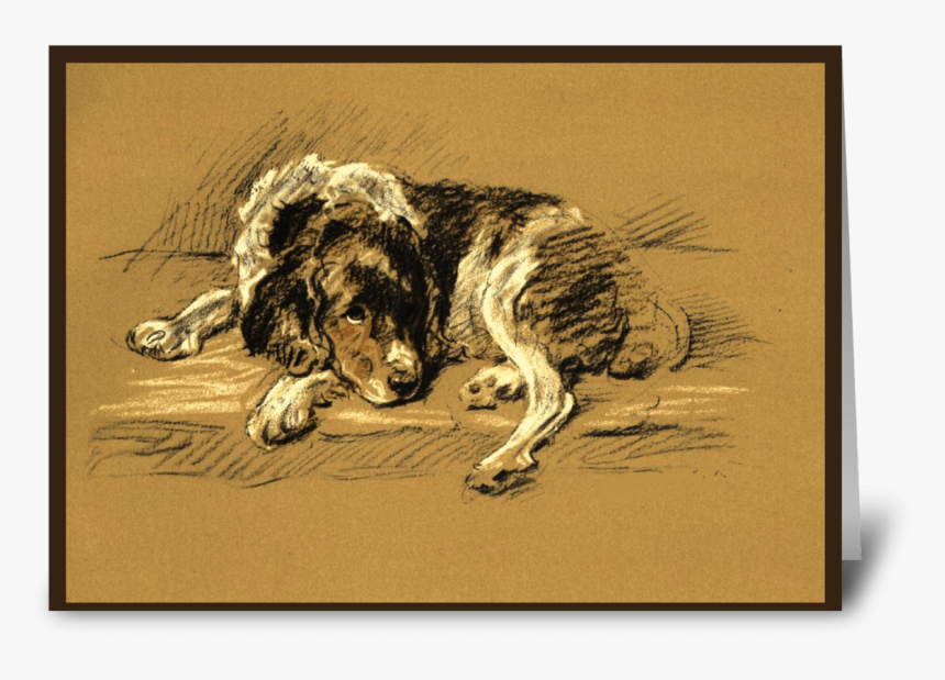 Sad, Dog Sympathy Greeting Card - Borzoi, HD Png Download