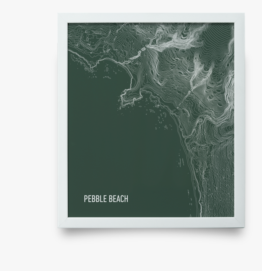 Pebble Beach Topo Green Giclée Print 
 
 Data Image - Visual Arts, HD Png Download