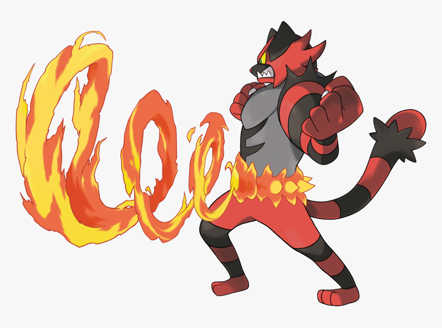727incineroar Z-move Artwork - Incineroar Fire, HD Png Download