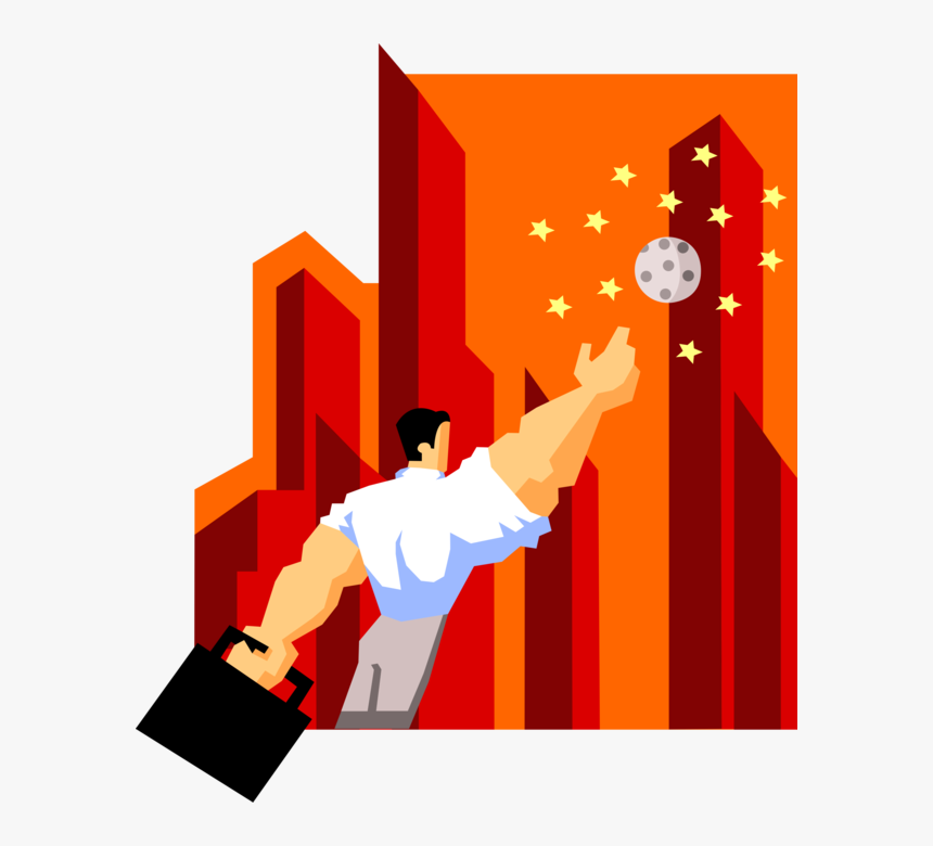 Vector Illustration Of Powerful Businessman With Jacked - Graphic Design, HD Png Download