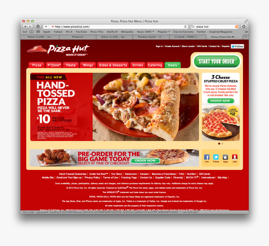 Screen Shot 2014 02 02 At - Color Scheme For Pizza Website, HD Png Download